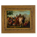 German School, Slave traders, oil on panel