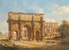 Jacob George Strutt, The Arch of Constantine, Rome, oil on canvas
