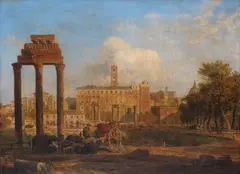 Arthur John Strutt, The Campo Vaccino, Rome, oil on canvas