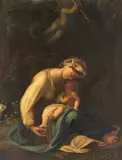 called il Correggio Antonio Allegri, La Zingarella, oil on canvas, unlined