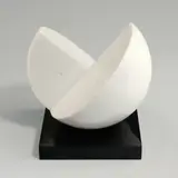 Max Bill, Ohne Titel (Halbe Kugel), Um 1966, Marmor, auf Steinsockel