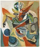 Ernst Wilhelm Nay, Der Hirte III, 1948, Gouache über Bleistift auf Velin