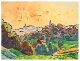 Blick nach Rabenstein by Karl Schmidt-Rottluff, Um 1943, Aquarell und Tuschpinsel über Bleistift auf festem Papier, sold Nov 2011