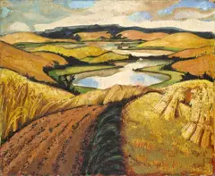 Erntefelder by Max Kaus, 1933, Öl auf Leinwand, sold Nov 2011