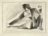Femme accroupie au bras levé by Pablo Picasso, 1956, Lithographie auf Arches-Velin, sold May 2011