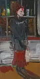 Elvira Bach in New York by Rainer Fetting, 1989, Öl auf Leinwand, sold May 2011