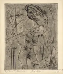 Alte Dirne by Otto Dix, 1922, Kaltnadel auf Velin, sold May 2011