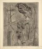 Otto Dix, Alte Dirne, 1922, Kaltnadel auf Velin