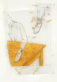 Francis Alÿs, Ohne Titel, 1995, Bleistift und Öl auf Transparentpapier, collagiert