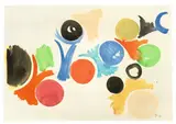 Ohne Titel by Ernst Wilhelm Nay, 1957, Aquarell auf leichtem Karton, sold Nov 2010