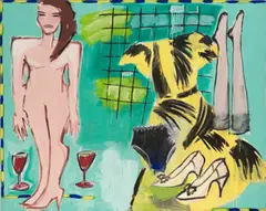 Elvira Bach, Modell Fiorella, 1981, Öl auf Leinwand
