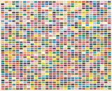 Gerhard Richter, Farbfelder. Anordnung von 1260 Farben (Gelb-Blau-Rot), 1974, Farboffset auf leichtem Karton