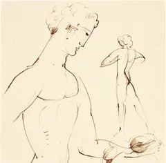 Oskar Schlemmer, Boschentwürfe, 1939, Tuschfeder auf Papier