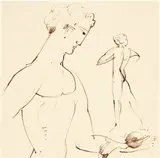 Oskar Schlemmer, Boschentwürfe, 1939, Tuschfeder auf Papier