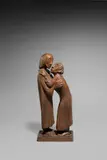 Das Wiedersehen by Ernst Barlach, 1926, Stucco, rotbraun gefasst, sold Nov 2024