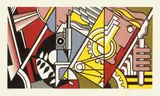 Roy Lichtenstein, Peace through Chemistry, 1970, Farblithographie und Serigraphie in Schwarz auf Papier