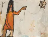 Guiseppe Gambino, Bambino con L'Aquilone (Child with Kite), 1961, Oil on canvas