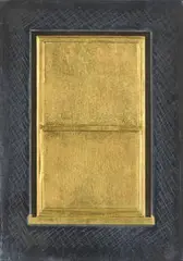 Eric Orr, Blind Window, 1988, Gold leaf on lead on board