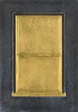 Eric Orr, Blind Window, 1988, Gold leaf on lead on board
