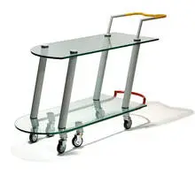 Javier Mariscal, Hilton serving cart, 1981, Metal and sheet glass