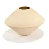 Lagardo Tackett, Inverted double cone planter, c. 1955, Bisque, unglazed