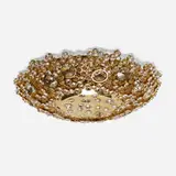 Palwa, Ceiling fixture, c. 1970, gold-plated brass, brass, crystal