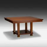 attribution Jacques Adnet, Library table, c. 1955, mahogany, bronze