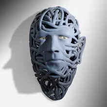 John Woodward, Blue, 2006, painted ceramic