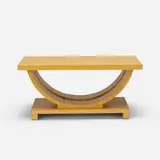 Coffee table by Modernage Furniture Co., c. 1935, rock maple, sold Mar 2021