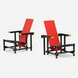 Gerrit Rietveld, Red Blue chairs, pair