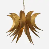 Modern, Chandelier, c. 1960, gilt steel