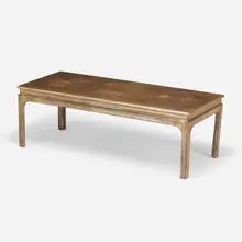 Richard Kuehne, Coffee table, c. 1970, silver leaf over carved and gessoed wood