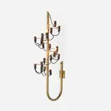 Wall lamp, model 226 by Gino Sarfatti, 1959, brass, plastic, sold Mar 2021
