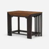 Edward Wormley, Nesting tables model 4785, set of five, lacquered walnut