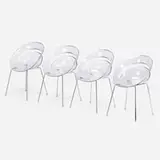 Arik Levy, Tina chairs, set of four, 2004, acrylic, chrome-plated steel