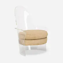 Mid-Century Modern, Lounge chair, c. 1965, acrylic, wool upholstery