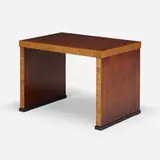 Art Déco, Desk, c. 1930, quilted maple, zebrawood, lacquered wood