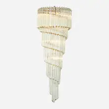 Camer, Chandelier, c. 1985, brass-plated metal, glass