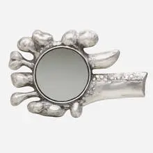 Don Drumm, Biomorphic mirror, c. 1970, mirrored glass, cast aluminum