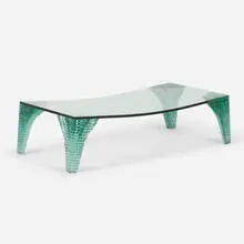 Danny Lane, Atlas coffee table, c. 1990, laminated glass