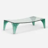 Danny Lane, Atlas coffee table, c. 1990, laminated glass