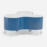 Bert Furnari, Sectional coffee table, 2014, patterned and powder-coated aluminum