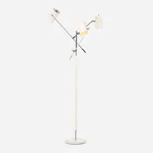 Gerald Thurston, Floor lamp, c. 1960, enameled steel and aluminum, chrome-plated steel