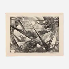 Ross Eugene Braught, Carib Night, 1955, lithograph