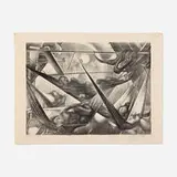 Ross Eugene Braught, Carib Night, 1955, lithograph