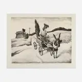 Lonesome Road by Thomas Hart Benton, 1938, lithograph, offered Jul 2025