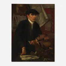 Untitled (Portrait of a Man) by Fred Appleyard, oil on canvas, offered Jun 2025