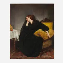 Felix Schlesinger, Widow in Mourning, 1864, oil on canvas