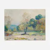 Nicholas Richard Brewer, Minneapolis Landscape, oil on canvas board