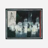 Edward John Stevens Jr., Phantom Village, 1953, gouache on paper